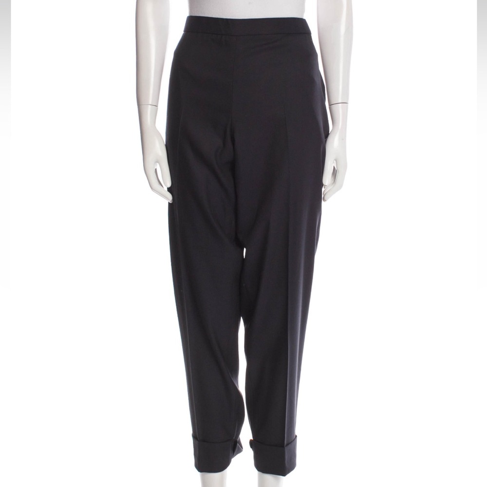 THE ROW Straight Blue Trousers size 12. NWT